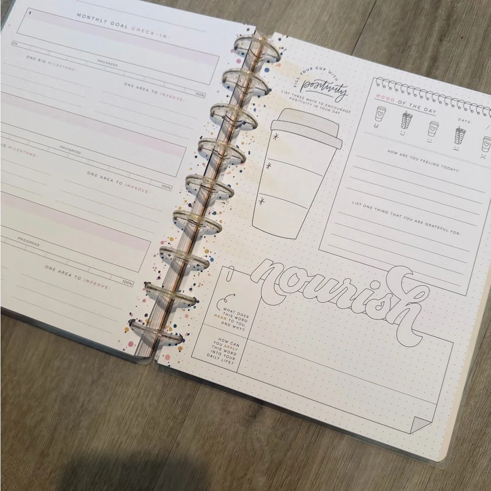 Happy Planner Pink and Gold Floral Planner